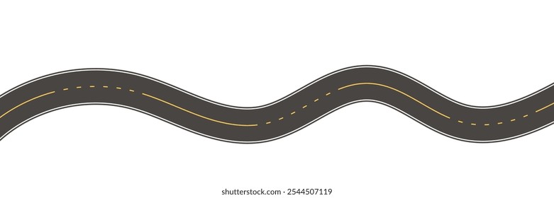 Carretera sobre fondo blanco. Vector	