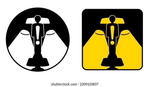 High-visibility Reflective Tape For Clothing Of Road Workers, Runners And Pedestrians. Flat Vector Pictogram