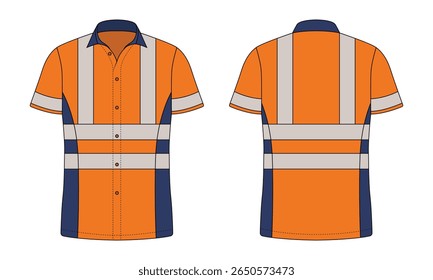 High-Visibility Safety Shirt with Reflective Stripes