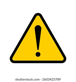 A high-visibility yellow warning sign featuring an exclamation mark inside a triangle. Used for general caution messages, safety notices, and hazard alerts in various settings.
