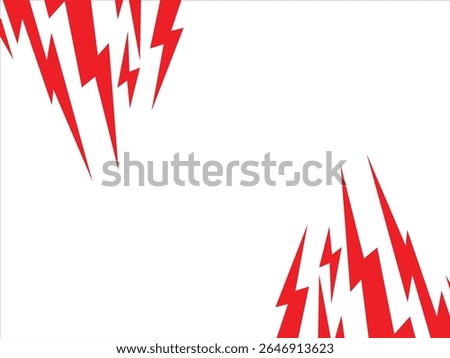 High-Voltage Energy Concept Background with Dynamic Red Lightning Bolt Elements for Industrial, Safety, or Electrical Branding, Vector Illustration