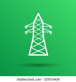 high-voltage line icon vector button logo symbol concept.