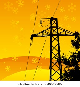 high-voltage transmission tower