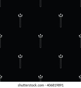 The high-voltage wire pole. Vector illustration.