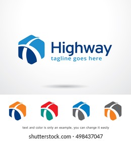 Highway Abstract Logo Template Design Vector