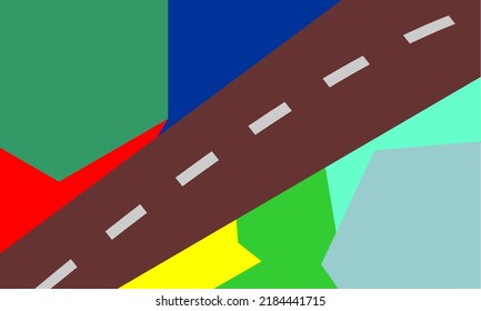 Fondo de la autopista. Diseño del vector abstracto. Plantillas de cálculo
