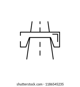 highway bridge icon. Element of transportation icon for mobile concept and web apps. Thin line highway bridge icon can be used for web and mobile