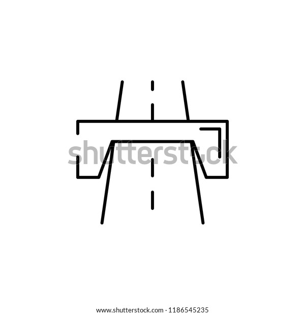 highway bridge icon. Element of transportation
icon for mobile concept and web apps. Thin line highway bridge icon
can be used for web and
mobile
