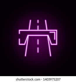 highway bridge neon icon. Elements of transportation set. Simple icon for websites, web design, mobile app, info graphics