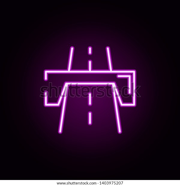 highway
bridge neon icon. Elements of transportation set. Simple icon for
websites, web design, mobile app, info
graphics