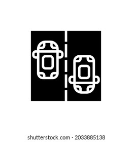 vector de iconos de silueta del coche de la autopista
