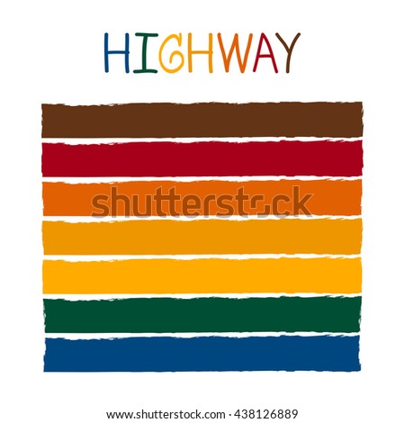 Highway Color Tone without Name Vector Illustration