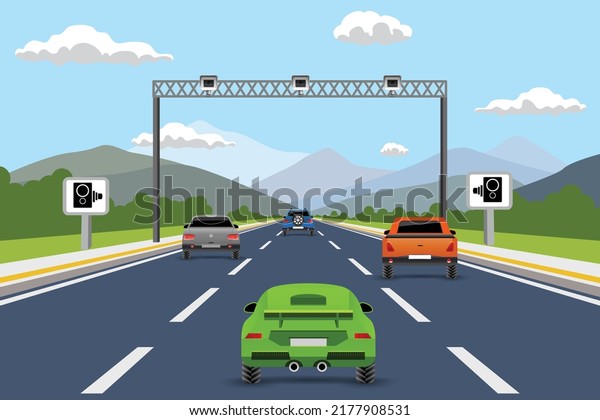 Highway\
communication system vector infographics. road communication,\
highway system communication\
illustration.