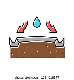 highway drainage system color icon vector. highway drainage system sign. isolated symbol illustration