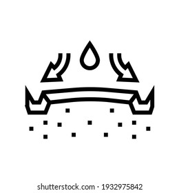 highway drainage system line icon vector. highway drainage system sign. isolated contour symbol black illustration