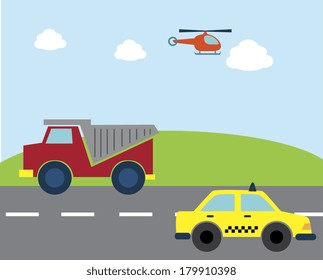 highway draw design vector illustration