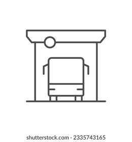 Highway gate line outline icon