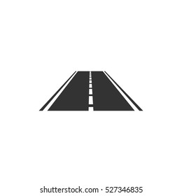 Highway icon flat. Illustration isolated vector sign symbol