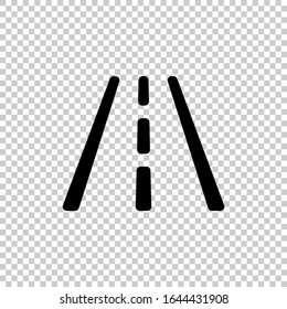 Highway icon flat vector on transparent background