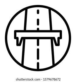 highway icon outline vector design