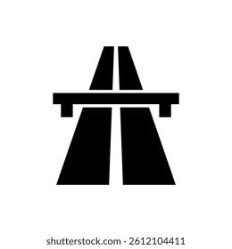 Highway icon. Road symbol. Vector illustration isolated on white background