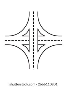 Icono de la autopista, el mejor ícono de la línea del Vector.