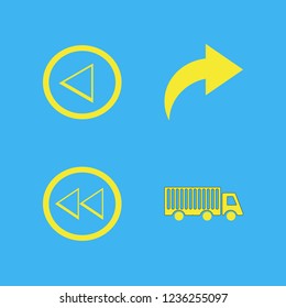 highway icon. highway vector icons set right arrow, left arrow and truck