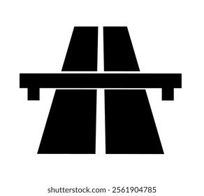 highway icon vector on white background