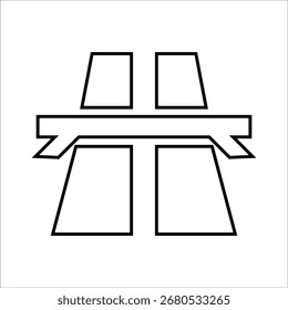 Iconos de la carretera. Vector de línea simple