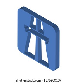 Highway isometric left top view 3D icon