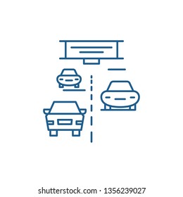 Highway line icon concept. Highway flat  vector symbol, sign, outline illustration.