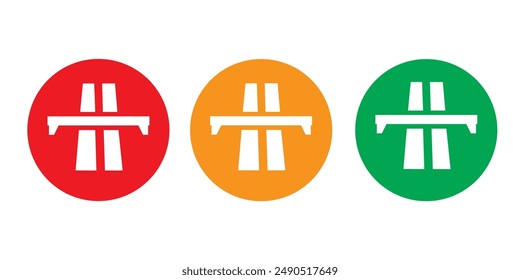 Icono de línea de autopista, ilustración de símbolo de Vector de contorno.