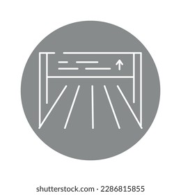 Icono с línea de color de la autopista. Construcción de carreteras. Pictograma para página web