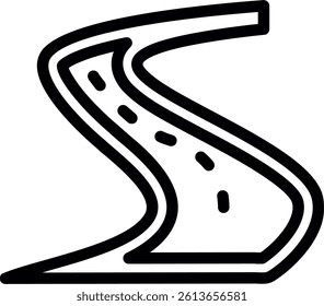 Highway Line Vector Icon Design