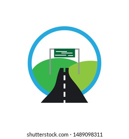 Highway logo template vector icon design