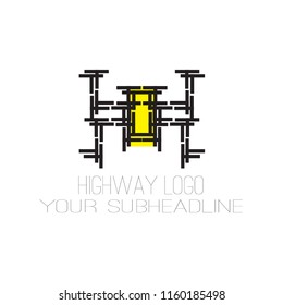 the highway logo with a unique line accent makes it more elegant