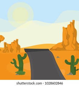 Highway on the desert