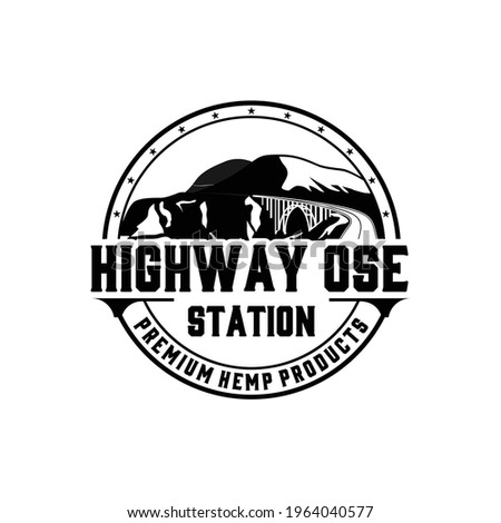 Highway Ose Station illustration vector