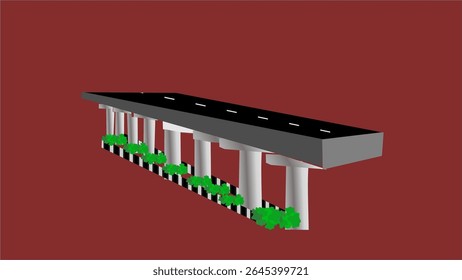 Highway Over Bridges Vector Artworks