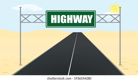 Carretera en carretera. vector