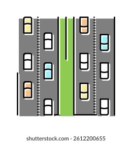 highway road color icon vector. highway road sign. isolated symbol illustration