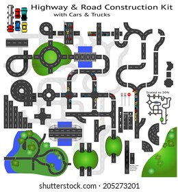 Highway Road construction Kit to Build your own, see my portfolio for other kits 