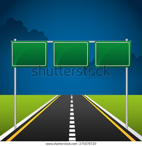 Highway Road Design Vector Illustration Eps10 Stock Vector (Royalty ...