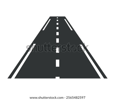 highway road icon.  asphalt road vector
