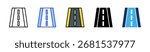 Highway Road Icon Collection With Multiple Styles