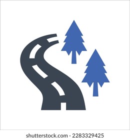 Highway road icon, Vector Graphics