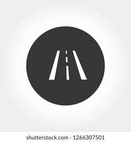 Highway road lanes vector hmi dashboard flat icon