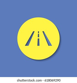 Highway road lanes vector hmi dashboard flat icon