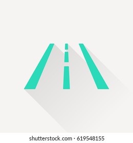 Highway road lanes vector hmi dashboard flat icon