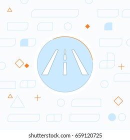 Highway road lanes vector hmi dashboard flat icon